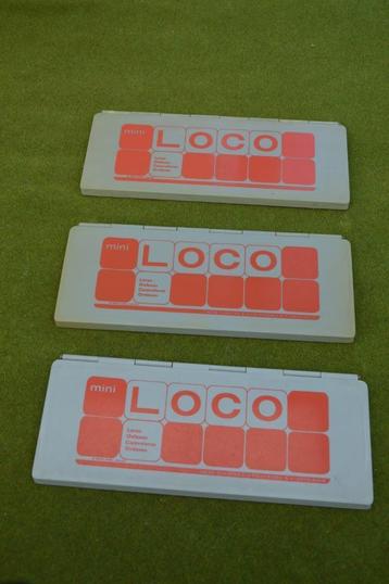  3 grijze vintage Mini Loco dozen met 12 stenen 4-8 jaar beschikbaar voor biedingen