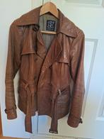Cognac Lederen Damesjas Maat 38, Ophalen, Gedragen, Maat 38/40 (M), Bruin