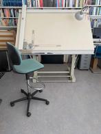 Kuhlmann Tekentafel met tekenmachine, Doe-het-zelf en Verbouw, Tekentafels, Ophalen, Gebruikt, 150 tot 170 cm