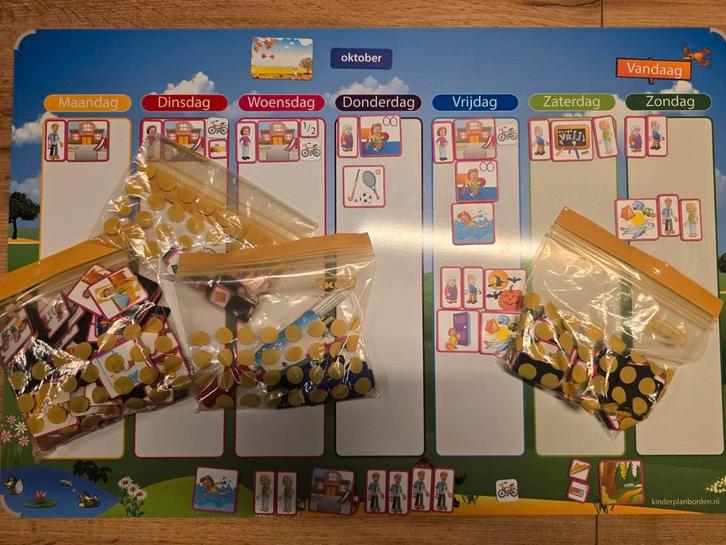 Planbord met veel pictogrammen, Kinderen en Baby's, Speelgoed | Educatief en Creatief, Nieuw, Taal en Lezen, Ontdekken, Ophalen of Verzenden