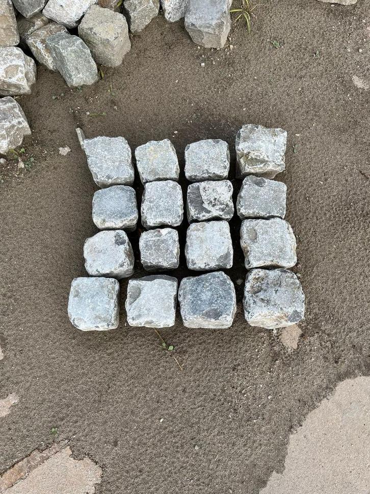 gebruikte kinderkoppen kasseien natuursteen hardsteen, Tuin en Terras, Grind, Keien en Split, Gebruikt, Overige typen, Grijs, Graniet