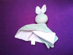 BAMBINO Knuffeldoekje KONIJN. MINTGROEN - WIT **Nieuw**, Kinderen en Baby's, Speelgoed | Knuffels en Pluche, Ophalen of Verzenden