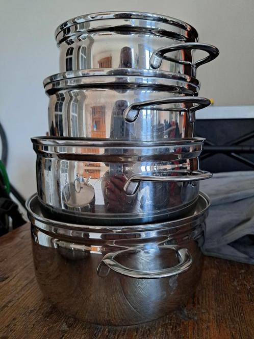 BK en Sigg pannen, Huis en Inrichting, Keuken | Potten en Pannen, Gebruikt, Pannenset, Rvs, Ophalen of Verzenden