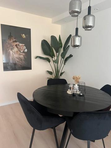 Mangohouten eettafel 130cm