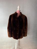 Vintage donkerbruine bontjas uit de zestiger jaren, maat 40, Maat 38/40 (M), Bruin, Ophalen of Verzenden, Onbekend