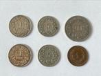 6 Zwitsere munten pre-WOII, incl. zeldzame 1/2 franc 1905, Ophalen of Verzenden, Overige landen, Losse munt, Zilver