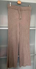 Ribgebreide broek, Kleding | Dames, Broeken en Pantalons, Beige, Lang, H&M, Ophalen of Verzenden