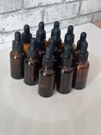 14x glazen druppelflesjes met pipet, Ophalen of Verzenden, Gebruikt, Overige typen