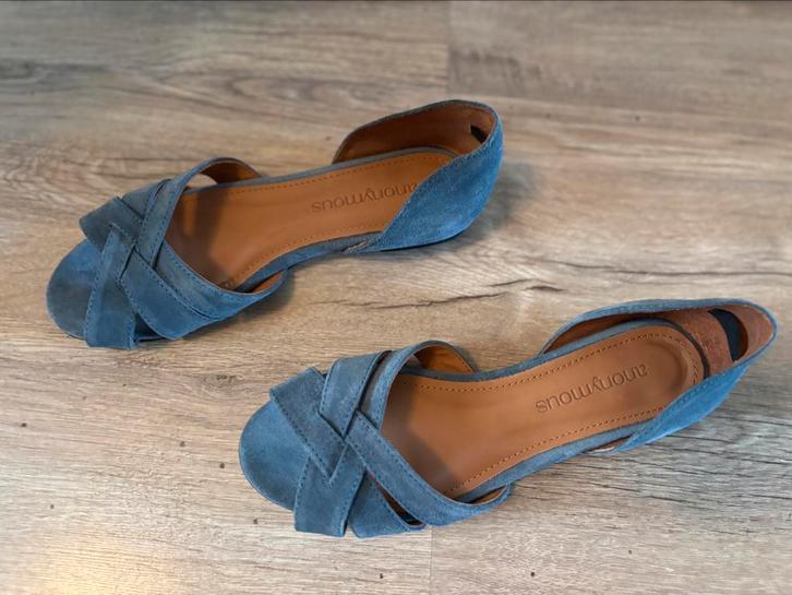 anonymous copenhagen sandalen mast 37 blauw nieuw!, Kleding | Dames, Schoenen, Zo goed als nieuw, Sandalen of Muiltjes, Blauw