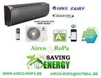 GREE FAIRY BLACK  INVERTER WARMTEPOMP  WIFI  R32  2.5KW- 7KW, Witgoed en Apparatuur, Airco's, Nieuw, Afstandsbediening, Verwarmen