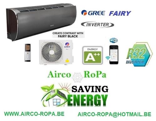 GREE FAIRY BLACK  INVERTER WARMTEPOMP  WIFI  R32  2.5KW- 7KW, Witgoed en Apparatuur, Airco's, Nieuw, Koelen en Ontvochtigen, Ventileren