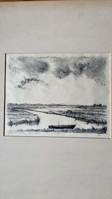 Litho Johan Groot Landschap beschikbaar voor biedingen