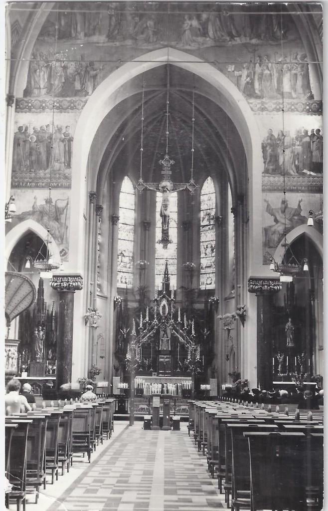 X4 gelopen ansichtkaart kapel o l vrouwe in 't zand roermond, Ophalen of Verzenden, 1960 tot 1980, Gelopen, Limburg