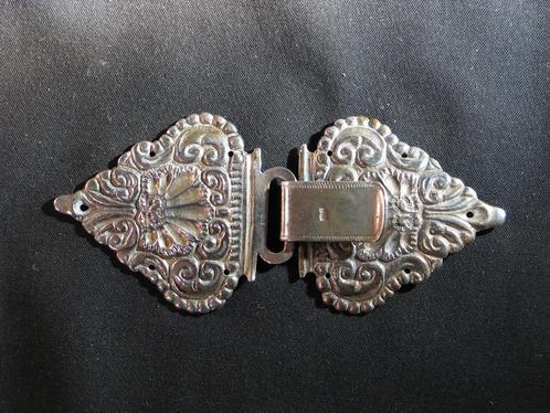 Mantelhaak en oog antiek zilver Meppel J. Jonker. 2100, Antiek en Kunst, Antiek | Goud en Zilver, Zilver, Ophalen of Verzenden