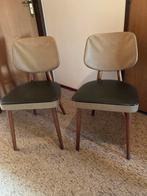 2 vintage skai leren stoelen, Huis en Inrichting, Twee, Gebruikt, Ophalen, Overige kleuren