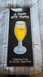 Geëmailleerd bord van Witte Trappist van La Trappe Tilburg, Verzamelen, Ophalen, Nieuw, Reclamebord, Plaat of Schild, La Trappe
