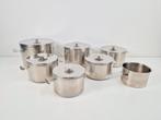 Set 7 Vintage Gero Zilmeta Dick Simonis pannenset pan '60, Nn, N, Pannenset, Ophalen of Verzenden