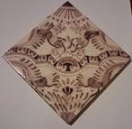 Mangaan Antieke tegel 18e C. Delfts tile  frosting Holland, Antiek en Kunst, Verzenden