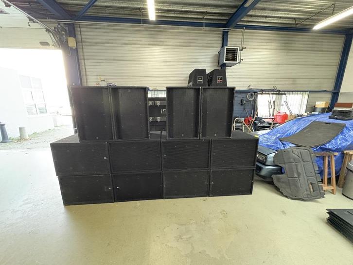 Groot set 4 top 8 bas S systems, Audio, Tv en Foto, Luidsprekers, Gebruikt, Overige typen, 60 tot 120 watt, Overige merken, Ophalen