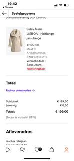 Jas dames, Kleding | Dames, Beige, Ophalen of Verzenden, Maat 36 (S), Salsa