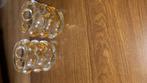 2 waxinelicht houders geel/glas, Ophalen, Zo goed als nieuw, Overige materialen, Minder dan 25 cm