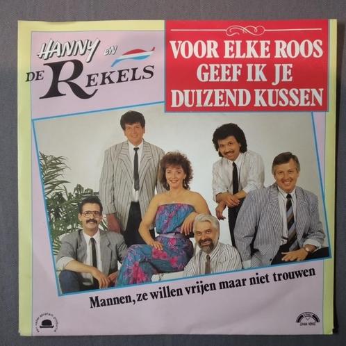 45t. hanny en de rekels. voor elke roos geef ik je duizend k, Cd's en Dvd's, Vinyl Singles, Single, Nederlandstalig, 7 inch, Ophalen of Verzenden