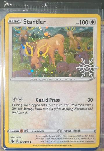 Stantler 125 snowflake stamp cosmos holo factory sealed beschikbaar voor biedingen