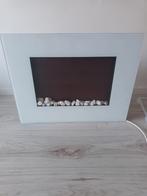Moderne Elektrische Haard met Witte Omranding., Ophalen, Zo goed als nieuw, Vrijstaande haard, Elektrische haard