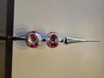 Vintage rood met zilver deuken piek, Ophalen of Verzenden