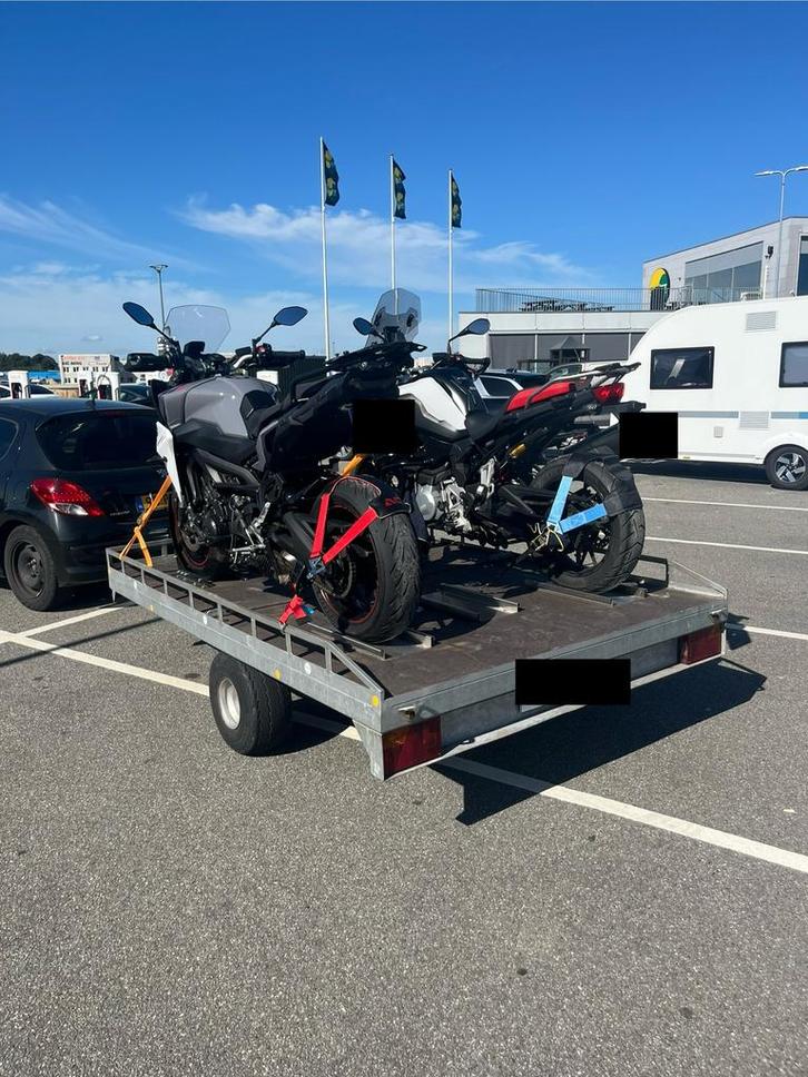 Motoraanhanger motoraanhanger motortrailer te huur, Motoren, Accessoires | Overige, Gebruikt, Ophalen of Verzenden