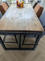 Industriële teak eettafel Potenza 210 cm Teakea Dutch Design, Huis en Inrichting, Tafels | Eettafels, Ophalen, Gebruikt, Teakhout