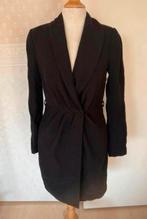 Zwarte overslag jas H&m 36, Ophalen of Verzenden, Zo goed als nieuw, Maat 36 (S), Zwart