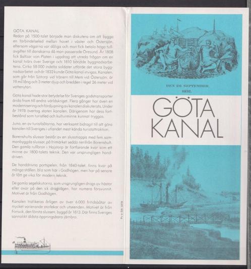 Zweden 1979 Carnet Het Gotakanaal brug sluis boten kano, Postzegels en Munten, Postzegels | Eerstedagenveloppen, Onbeschreven