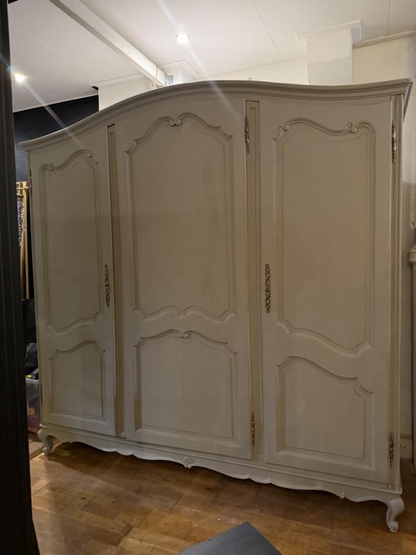 Grote vintage kledingkast, Queen Ann hanglegkast, kast VdlM, Huis en Inrichting, Kasten | Kledingkasten, Zo goed als nieuw, 200 cm of meer
