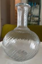 Decanter, vroeg 19e eeuw, getrokken glas, ruwe pontil, Ophalen of Verzenden