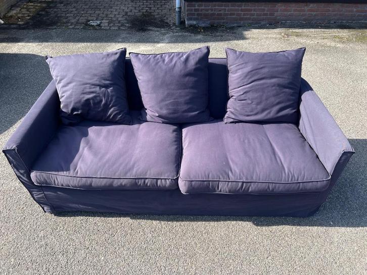 drie zit bankje, Huis en Inrichting, Banken | Sofa's en Chaises Longues, Zo goed als nieuw, Driepersoons, 150 tot 200 cm, 75 tot 100 cm