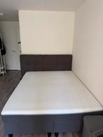 Emma Boxspring 160x200 cm - Antraciet, Huis en Inrichting, Ophalen, Tweepersoons, Zo goed als nieuw, 200 cm