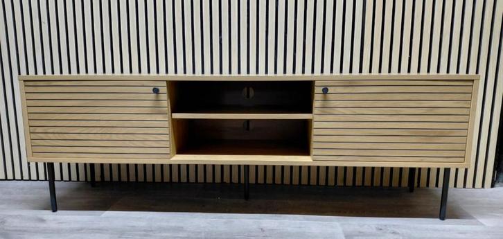 TV meubel Felix – Giga Meubel – Eiken fineer – Nieuw, Huis en Inrichting, Kasten | Televisiemeubels, Nieuw, Minder dan 100 cm