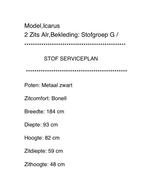 2 zits bankstel, montel, Twee personen, Cadeaubon, Overige typen