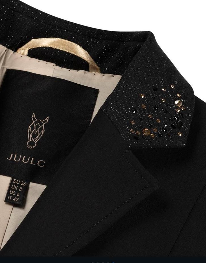JUULC wedstrijdjasje stardust zwart, Dieren en Toebehoren, Paardrijkleding, Ophalen of Verzenden