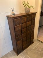 Prachtig koloniaal ladenkastje, Zo goed als nieuw, 3 of 4 laden, Minder dan 100 cm, 25 tot 50 cm