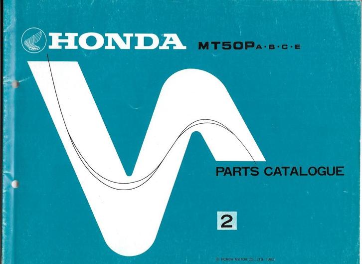 Honda MT50 P A, B, C, E Parts List Holland (1825z) bromfiets, Fietsen en Brommers, Handleidingen en Instructieboekjes, Zo goed als nieuw