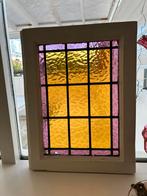 Glas in lood raampje, Doe-het-zelf en Verbouw, Glas en Ramen, Ophalen of Verzenden, Zo goed als nieuw, Glas in lood, Minder dan 80 cm