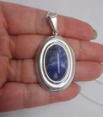 Zilveren ketting met grote hanger met steen nr.147