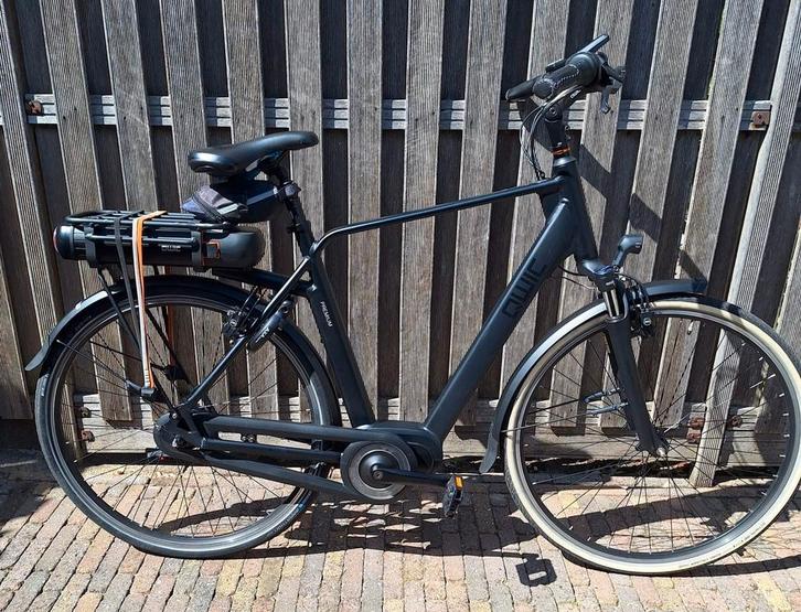 Qwic MN7 Herenfiets,zwart,59 cm,accu 625 met snellader, Fietsen en Brommers, Elektrische fietsen, Gebruikt, Qwic, 55 tot 59 cm