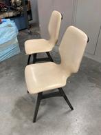 Retro stoelen - sky leer - opknappers, Huis en Inrichting, Ophalen, Gebruikt, Twee, Overige kleuren