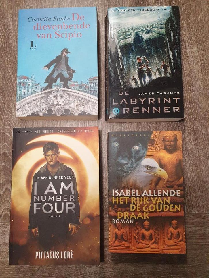 4 Fantasy boeken: De labyrint renner, Het rijk van de gouden, Boeken, Fantasy, Zo goed als nieuw, Ophalen of Verzenden