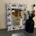 Barok spiegel - houten lijst - wit- 80 x 60 cm-TTM Wonen