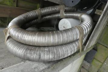 rvs flexibele pijp voor schoorsteen 80mm  en 550 cm lang beschikbaar voor biedingen