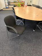 Grote vergadertafel met stoelen, Ophalen, Gebruikt, Zwart, Vijf, Zes of meer stoelen